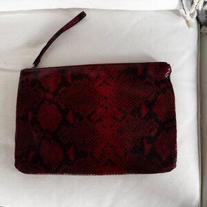 Red Banana Republic Snakeskin Print Leather Folio
